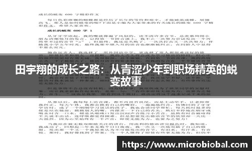 田宇翔的成长之路：从青涩少年到职场精英的蜕变故事